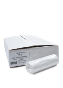 UXN2022URL 20 x 22 CLEAR GARBAGE BAGS - 50 bags/roll, 10 rolls/case - B3406